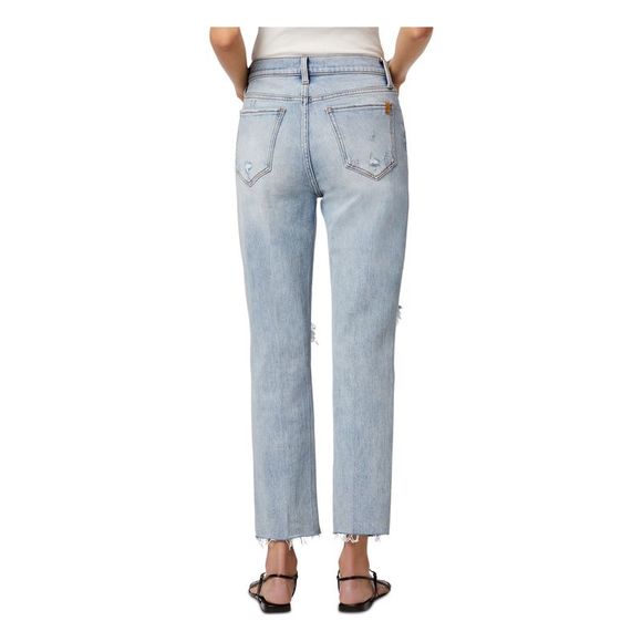 JOE'S Womens Blue Denim Pocketed Destroyed Hem Distressed Cropped Jeans 31 - Picture 2 of 4